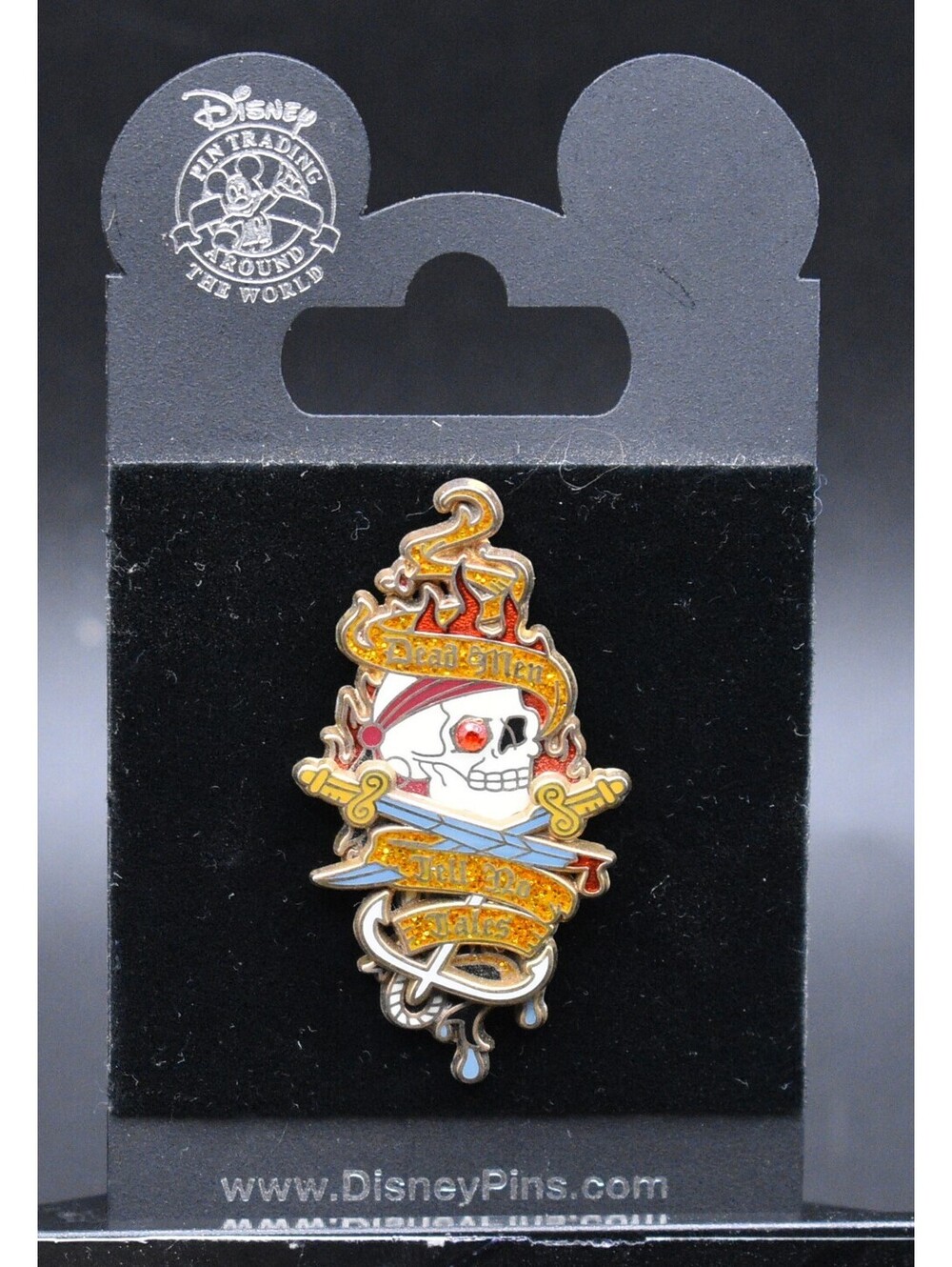 Disney Pirates Of The Caribbean Dead Men Tell No Tales Skull Sword Pin (C9)